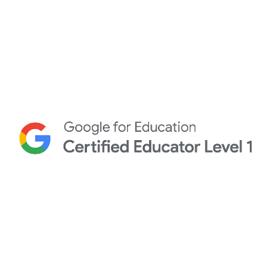 certified google educator level 1 badge