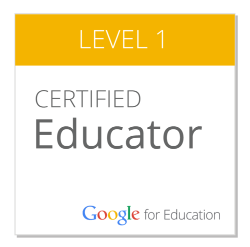 google for education level 1 certified educator badge